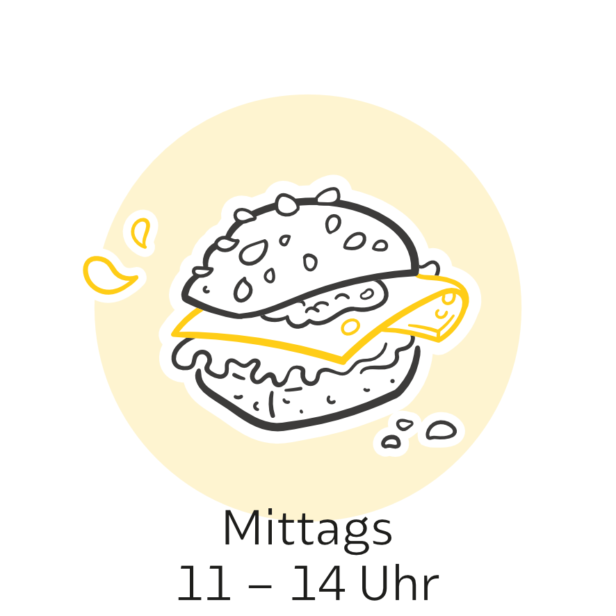 Mittags<br>11:00 Uhr - 14:00 Uhr