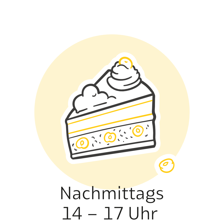 Nachmittags<br>14:00 Uhr - 17.00 Uhr