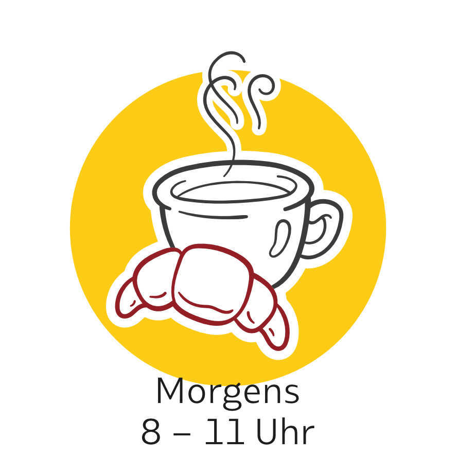 Morgens<br>08:00 Uhr - 11:00 Uhr